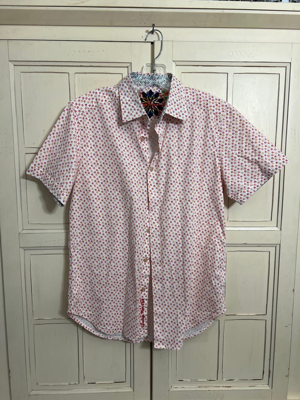 Robert Graham mens size small short sleeve button down shirt